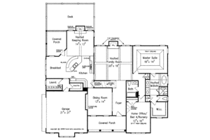 Floor Plan - Main Floor for Colonial House Plan #927-410 - 4 bed, 4 bath