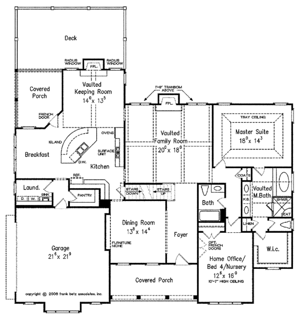 Home Plan - Colonial Floor Plan - Main Floor Plan #927-410