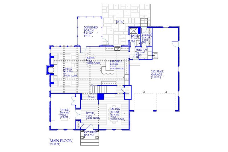 Home Plan - Floor Plan - Main Floor for Traditional House Plan #901-142 - 4 bed, 3.5 bath