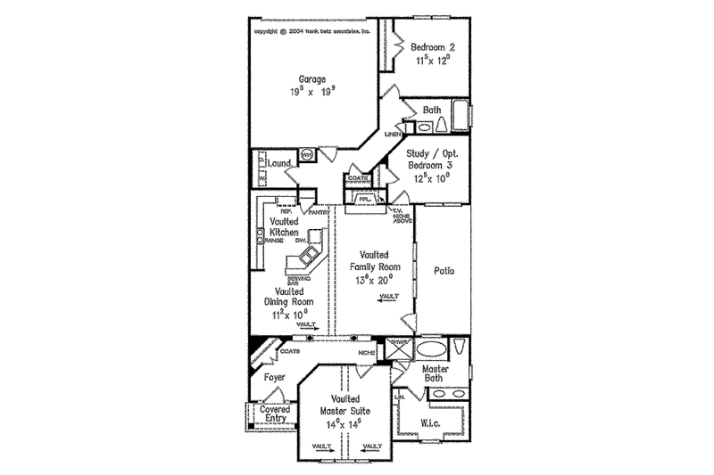 Home Plan - Floor Plan - Main Floor for Ranch House Plan #927-302 - 3 bed, 2 bath