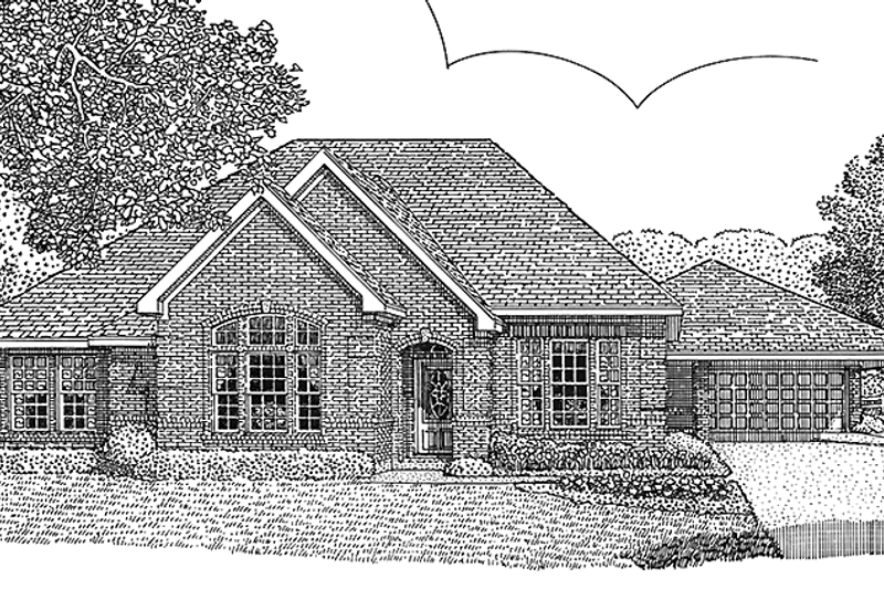 House Blueprint - Country Exterior - Front Elevation Plan #968-10