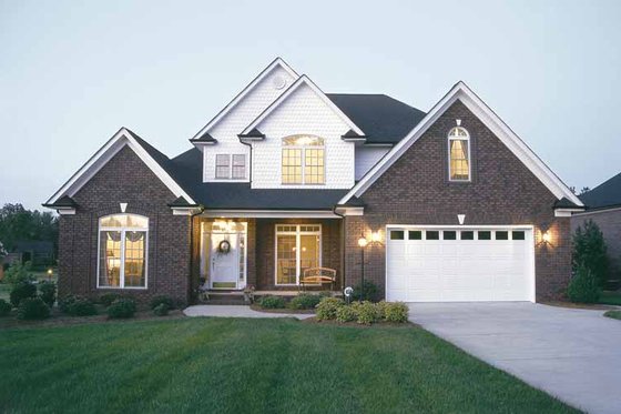 Exterior - Front Elevation 4 for Traditional House Plan #20-2215 - 4 bed, 2.5 bath