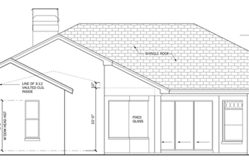 House Plan Design - Exterior - Rear Elevation for Craftsman House Plan #1058-47 - 4 bed, 3 bath