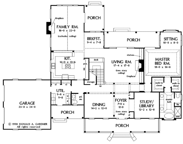 House Design - Country Floor Plan - Main Floor Plan #929-413