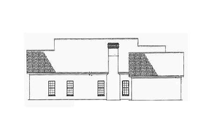 Home Plan - Exterior - Rear Elevation for Southern House Plan #17-2176 - 3 bed, 2.5 bath