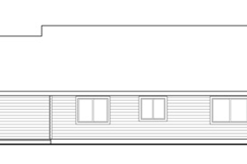 Home Plan - Exterior - Rear Elevation for Craftsman House Plan #124-696 - 3 bed, 2 bath