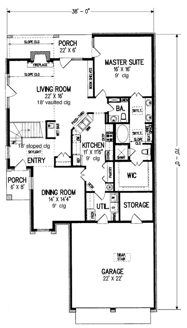 House Plan Design - Traditional Floor Plan - Main Floor Plan #45-465