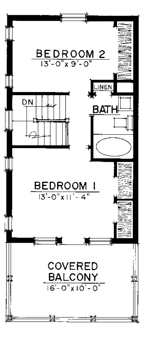 Home Plan - Victorian Floor Plan - Upper Floor Plan #1016-50