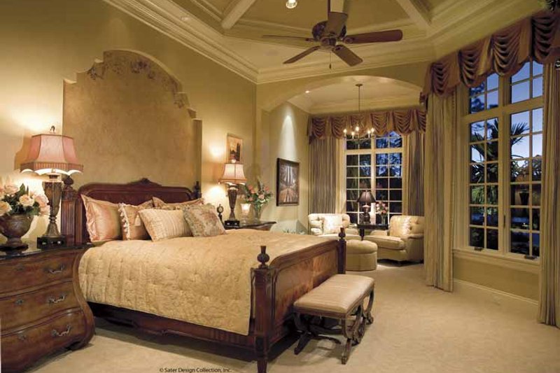 Architectural House Design - Interior - Master Bedroom for Mediterranean House Plan #930-398 - 4 bed, 5.5 bath