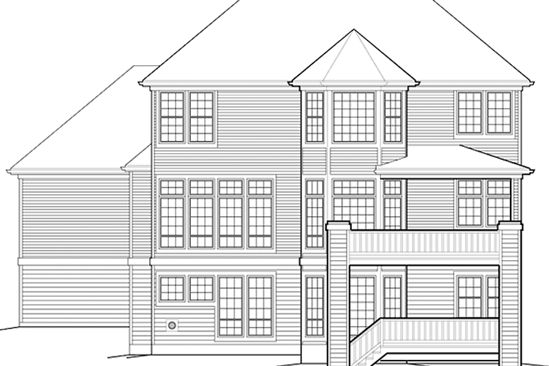 Architectural House Design - Exterior - Rear Elevation for Country House Plan #48-841 - 3 bed, 2.5 bath
