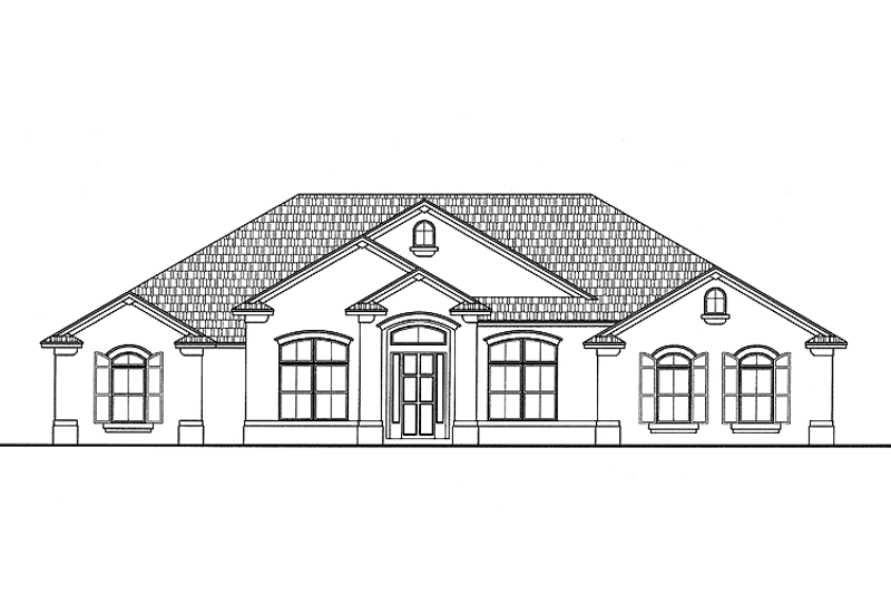 Dream House Plan - Mediterranean Exterior - Front Elevation Plan #999-142