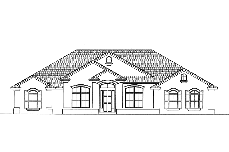 Architectural House Design - Mediterranean Exterior - Front Elevation Plan #999-142