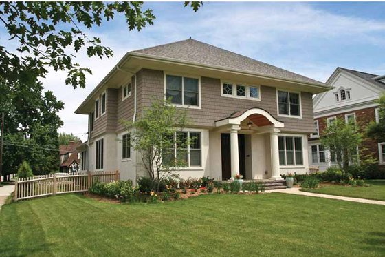 Exterior - Front Elevation 5 for Colonial House Plan #928-220 - 5 bed, 3.5 bath