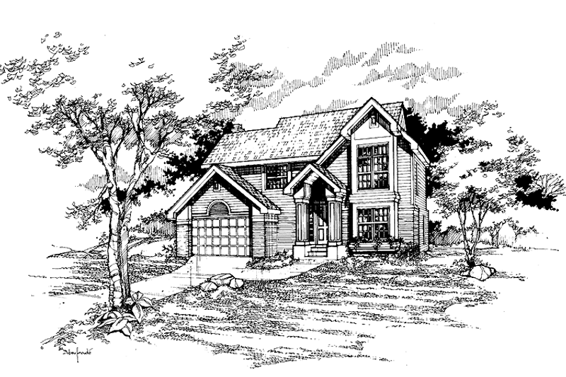 Home Plan - Exterior - Front Elevation 3 for Traditional House Plan #320-949 - 3 bed, 2.5 bath