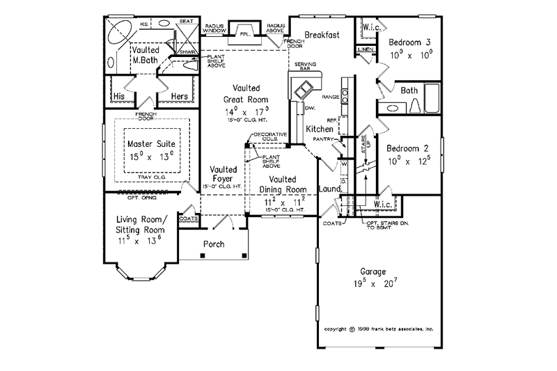 Home Plan - Floor Plan - Main Floor for Traditional House Plan #927-390 - 3 bed, 2 bath