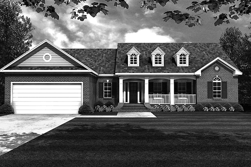 Home Plan - Exterior - Front Elevation 3 for Country House Plan #21-407 - 3 bed, 2 bath