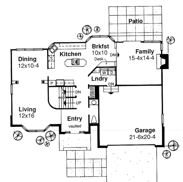 House Plan Design - Traditional Floor Plan - Main Floor Plan #320-933