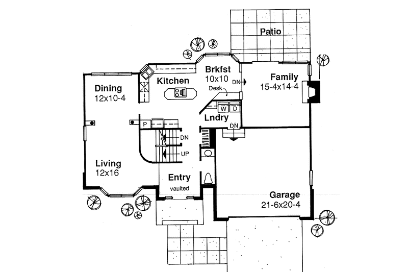 Dream House Plan - Floor Plan - Main Floor for Traditional House Plan #320-933 - 4 bed, 2.5 bath
