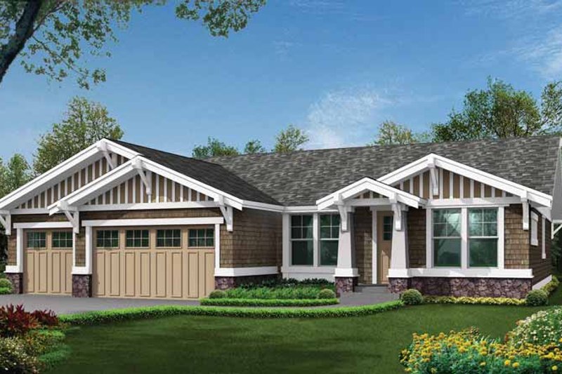 Home Plan - Craftsman Exterior - Front Elevation Plan #132-538
