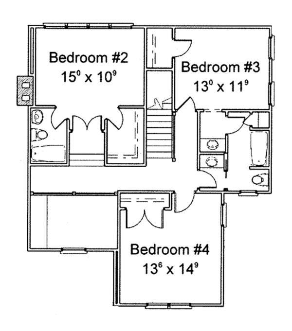 House Design - Country Floor Plan - Upper Floor Plan #429-258