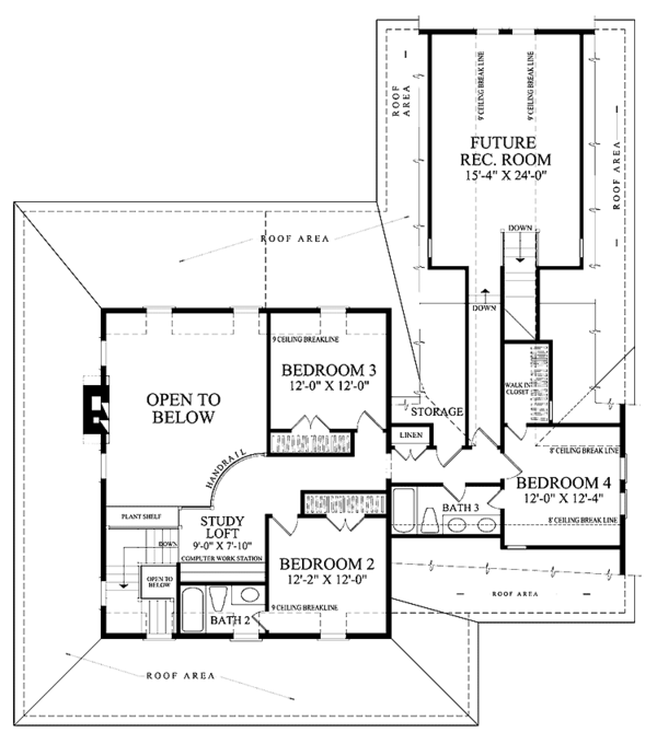 Dream House Plan - Country Floor Plan - Upper Floor Plan #137-319