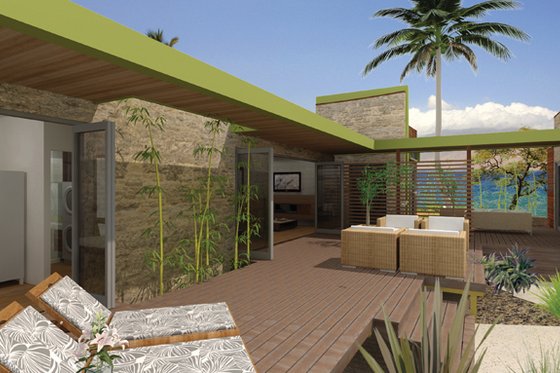 Exterior - Front Elevation 8 for Contemporary House Plan #484-12 - 3 bed, 3 bath