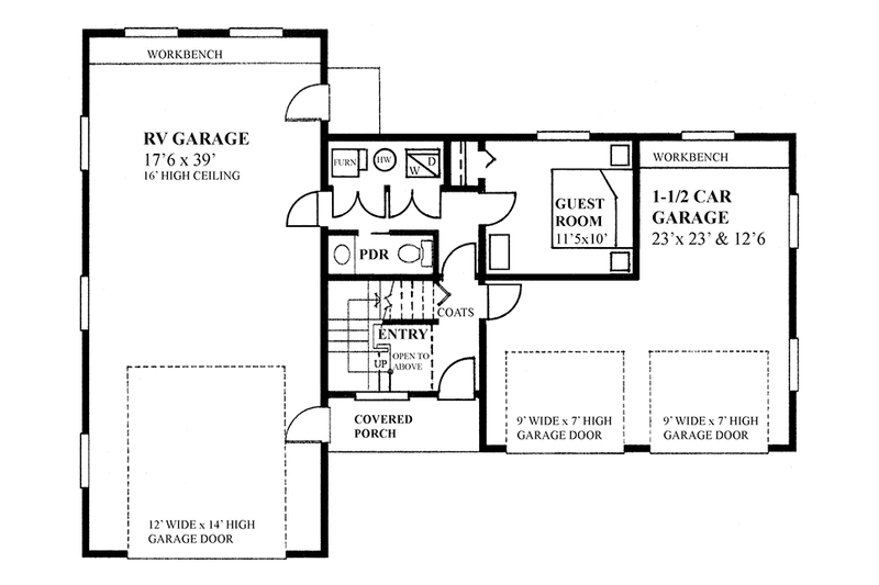 Dream House Plan - Floor Plan - Main Floor for Traditional House Plan #118-168 - 2 bed, 1.5 bath