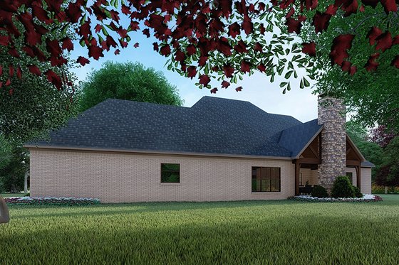 Exterior - Rear Elevation for Country House Plan #17-2608 - 4 bed, 4.5 bath