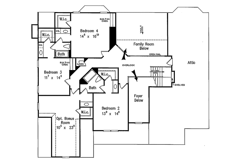 House Plan Design - Floor Plan - Upper Floor for Traditional House Plan #927-573 - 4 bed, 3.5 bath