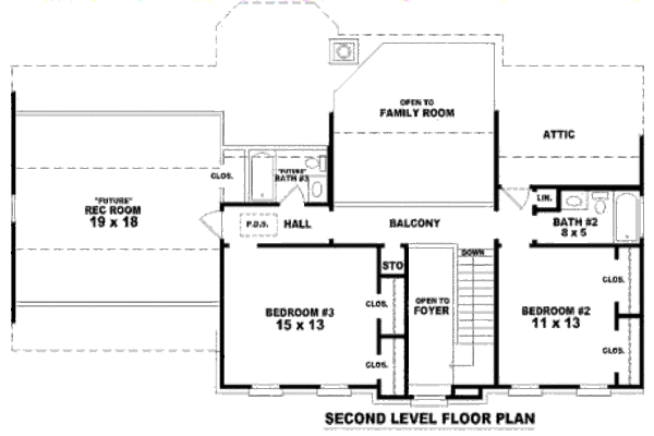 European Floor Plan - Upper Floor Plan #81-13652