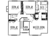 Traditional Style House Plan - 4 Beds 2.5 Baths 2700 Sq/Ft Plan #9-101 
