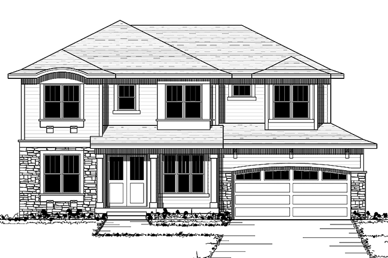 Architectural House Design - Exterior - Front Elevation 3 for European House Plan #51-656 - 3 bed, 2.5 bath
