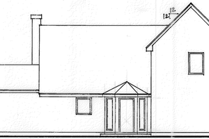 Exterior - Rear Elevation for Farmhouse House Plan #30-355 - 3 bed, 2 bath