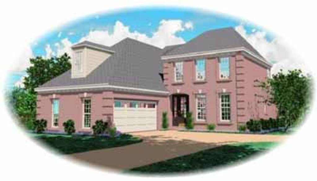 Exterior - Front Elevation 2 for European House Plan #81-265 - 3 bed, 2.5 bath