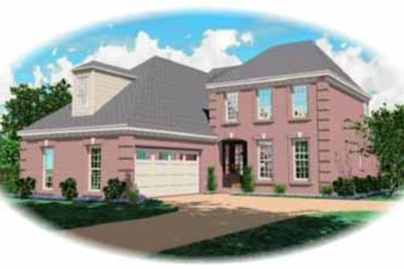 Exterior - Front Elevation 2 for European House Plan #81-265 - 3 bed, 2.5 bath