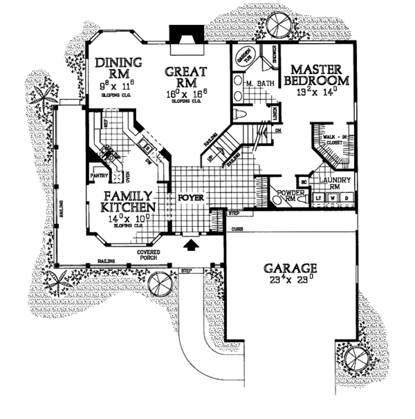 House Design - Country Floor Plan - Main Floor Plan #72-1005