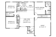 Contemporary Style House Plan - 3 Beds 2 Baths 1433 Sq/Ft Plan #11-236 