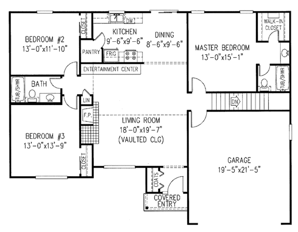Home Plan - Contemporary Floor Plan - Main Floor Plan #11-236