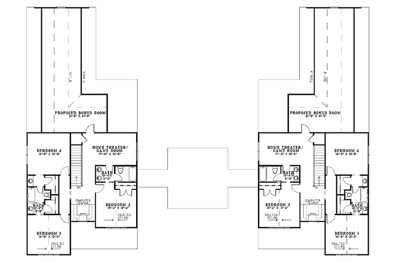 Home Plan - Floor Plan - Upper Floor for Country House Plan #17-2818 - 8 bed, 6 bath