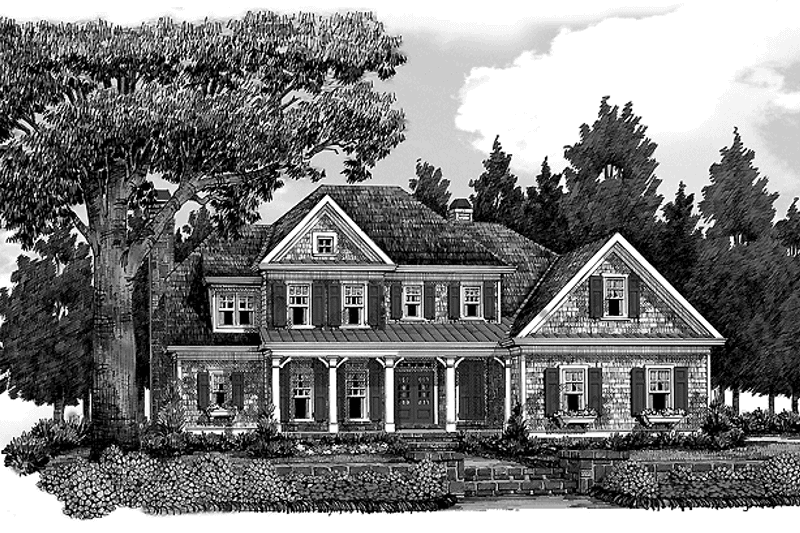 Architectural House Design - Exterior - Front Elevation 3 for Country House Plan #927-361 - 4 bed, 3.5 bath