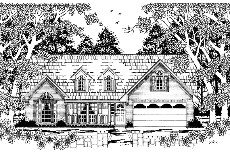 House Plan Design - Country Exterior - Front Elevation Plan #42-461