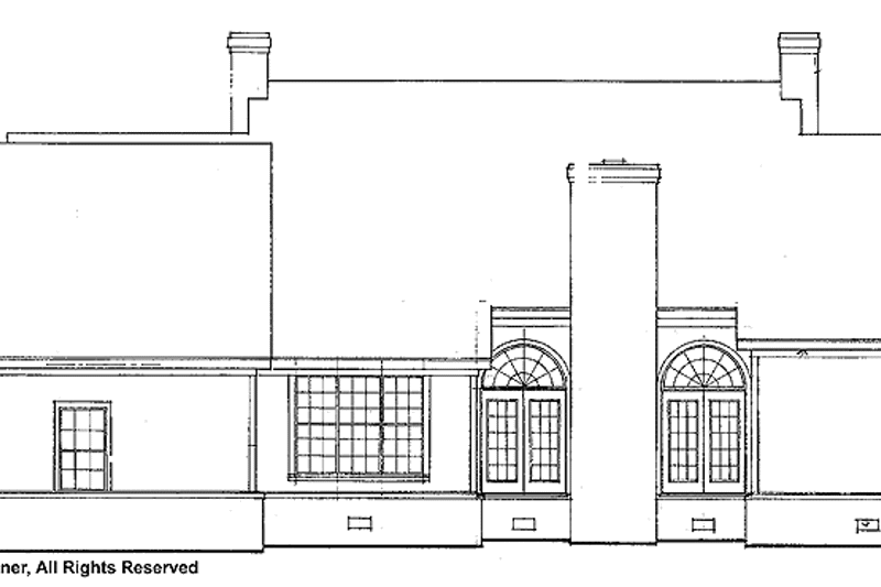 Home Plan - Exterior - Rear Elevation for Classical House Plan #952-286 - 4 bed, 2 bath