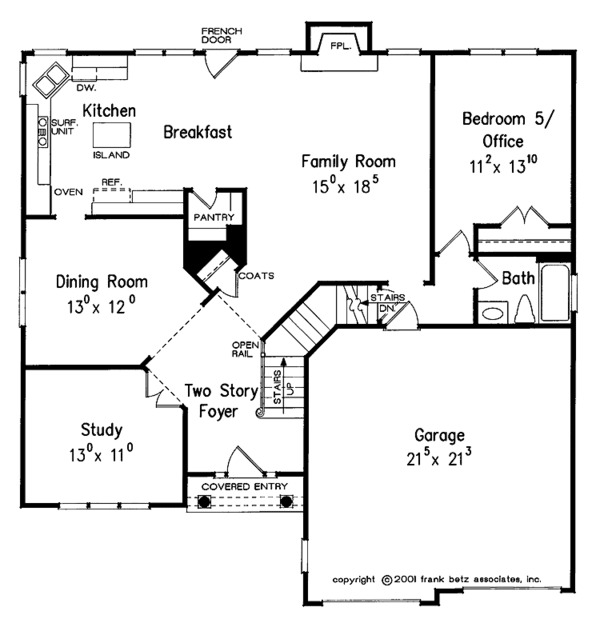House Design - Traditional Floor Plan - Main Floor Plan #927-13