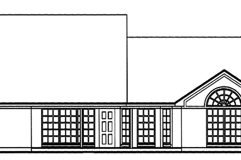 Home Plan - Exterior - Rear Elevation for Country House Plan #42-457 - 3 bed, 2 bath