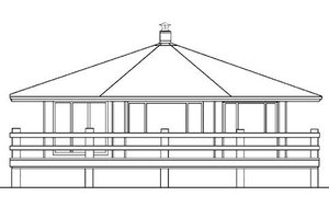 Exterior - Rear Elevation for Modern House Plan #60-104 - 2 bed, 1 bath