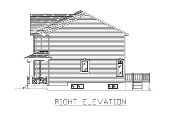 Exterior - Other Elevation 1 for Country House Plan #138-256 - 3 bed, 1.5 bath