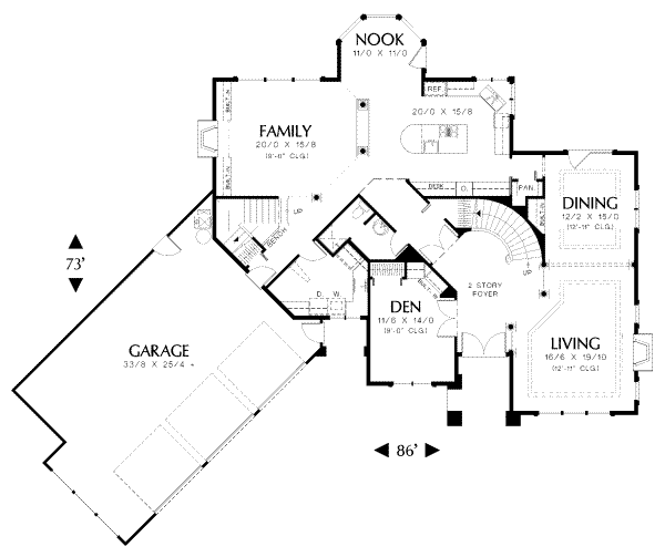 House Plan Design - Mediterranean Floor Plan - Main Floor Plan #48-141