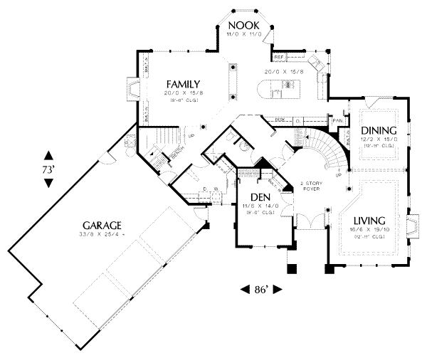 Mediterranean Floor Plan - Main Floor Plan #48-141