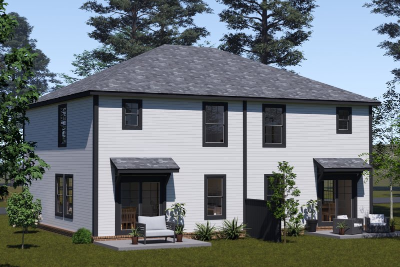 House Plan Design - Exterior - Rear Elevation for Cottage House Plan #513-2370 - 3 bed, 2.5 bath