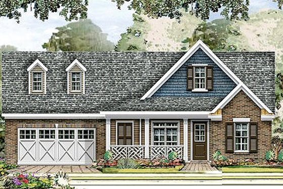 Exterior - Front Elevation for Bungalow House Plan #424-179 - 3 bed, 2 bath